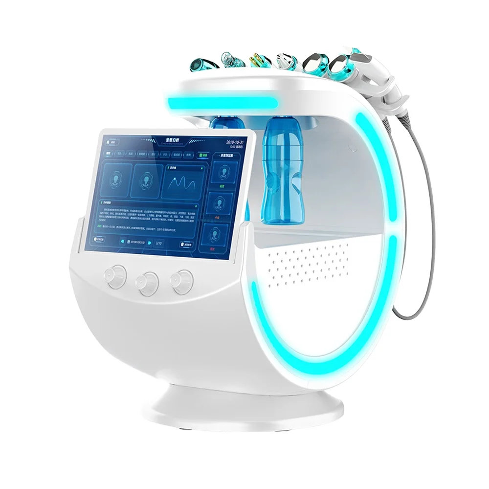 7 in 1 Smart Ice Blue Skin Analyzer Multifunction Hydro Facial Machine Diamond Hydra Dermabrasion Facial Aquafacial